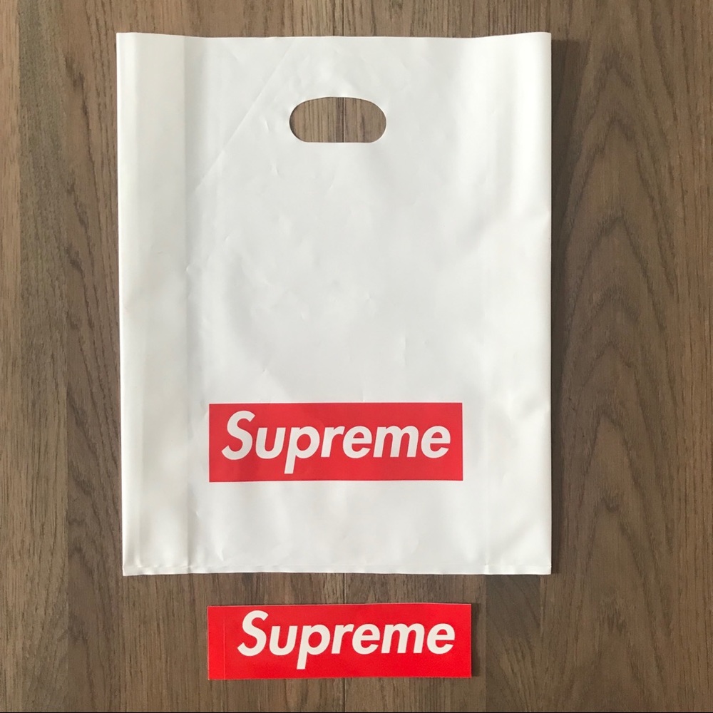 Supreme Shopping Bag and Sticker